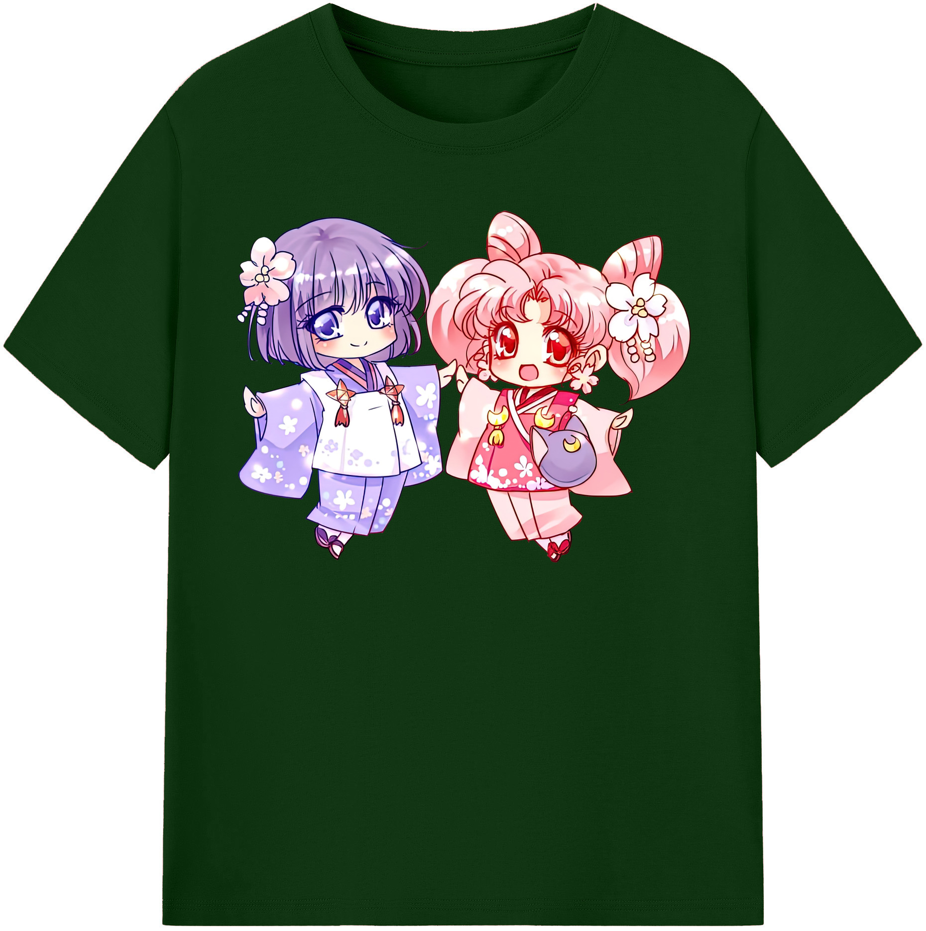 （画像用） 美少女戦士セーラームーン ちびうさ Sailor Moon Chibiusa Tsukino Usagi Small Lady Serenity 綿100％半袖Tシャツ（フロントプリント）